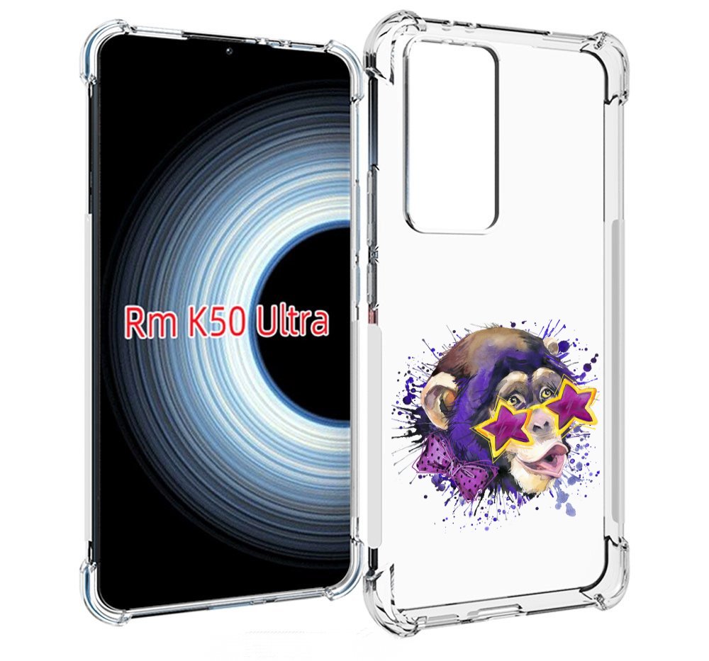 

Чехол MyPads обезьяна в очках для Xiaomi 12T / Redmi K50 Ultra, Прозрачный, Tocco