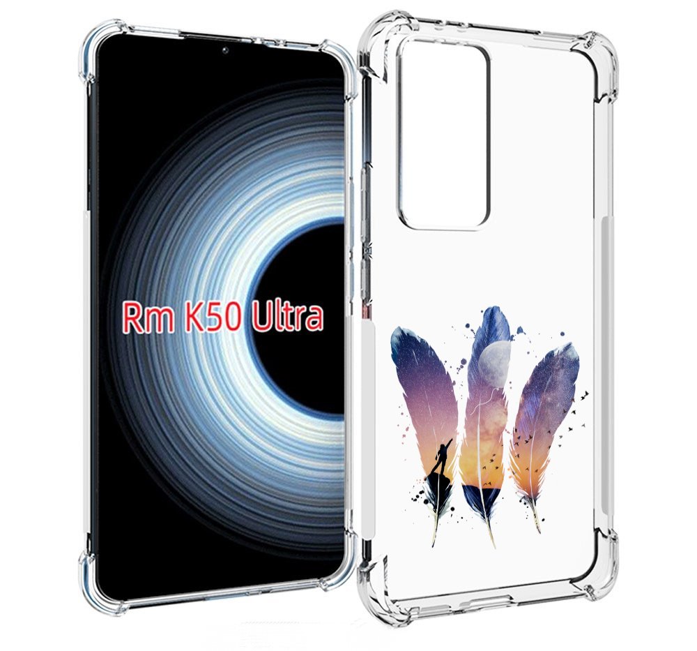 

Чехол MyPads небесные перья для Xiaomi 12T / Redmi K50 Ultra, Прозрачный, Tocco
