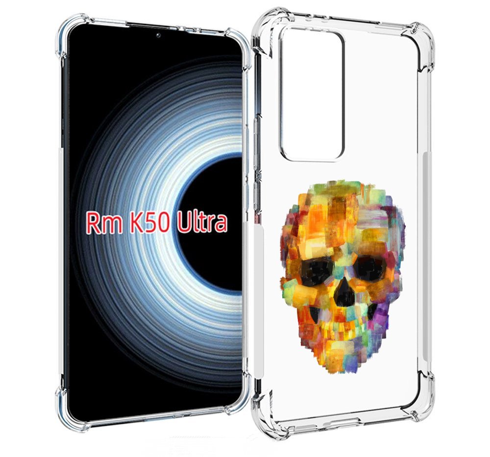 

Чехол MyPads нарисованный череп для Xiaomi 12T / Redmi K50 Ultra, Прозрачный, Tocco