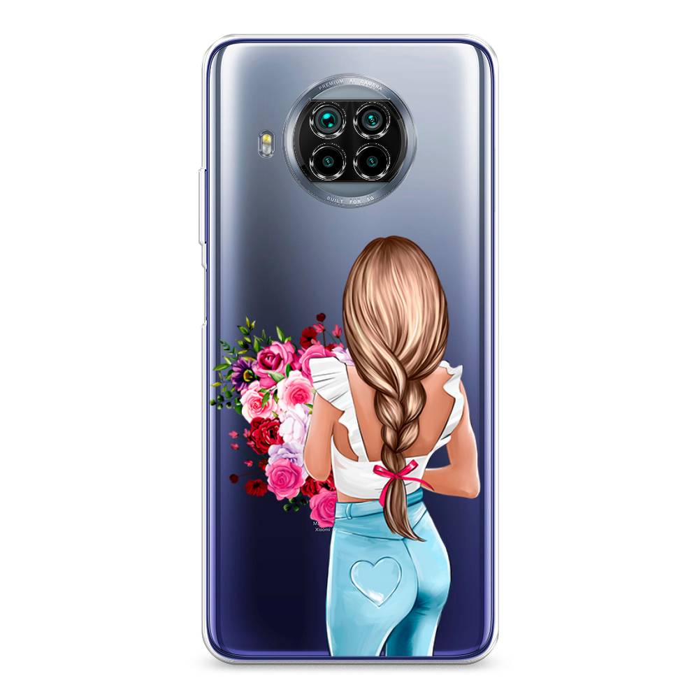 

Чехол на Xiaomi Mi 10T Lite "Девушка с цветами", Коричневый;розовый;голубой, 39150-6