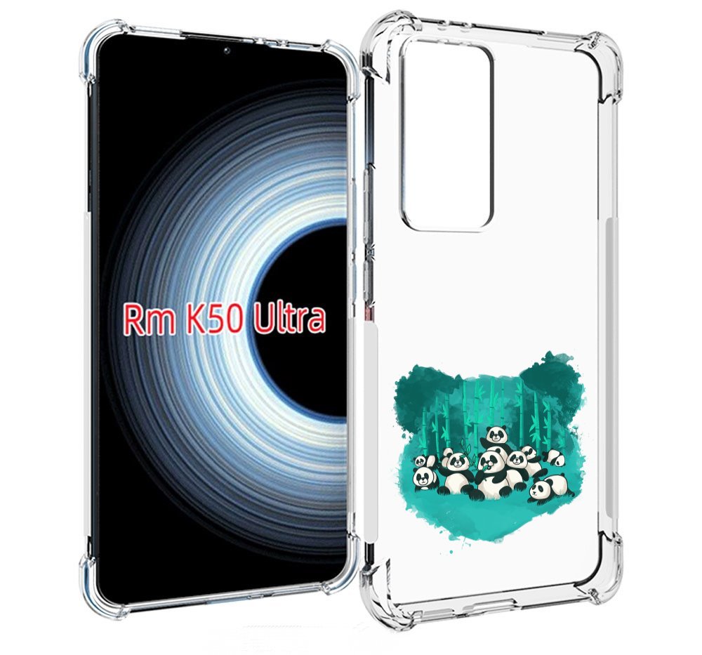 

Чехол MyPads нарисованные панды для Xiaomi 12T / Redmi K50 Ultra, Прозрачный, Tocco