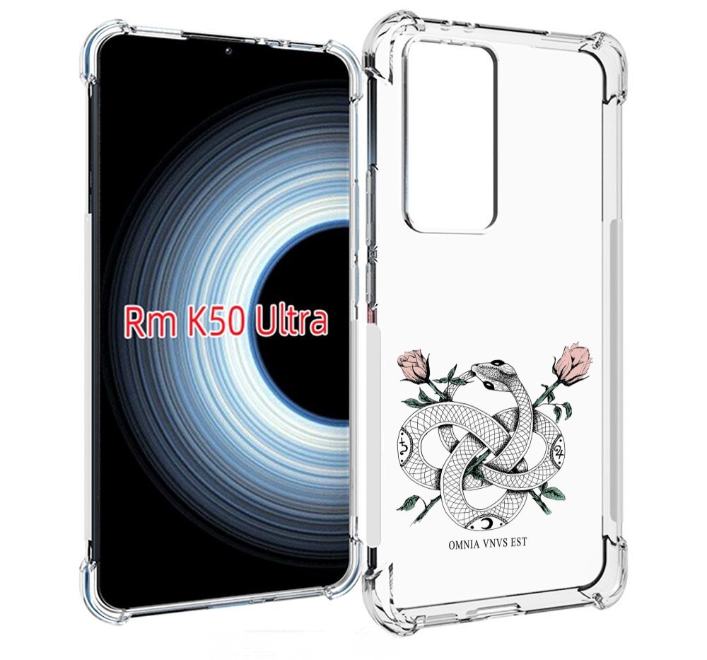 Чехол MyPads нарисованная змея абстракция для Xiaomi 12T / Redmi K50 Ultra
