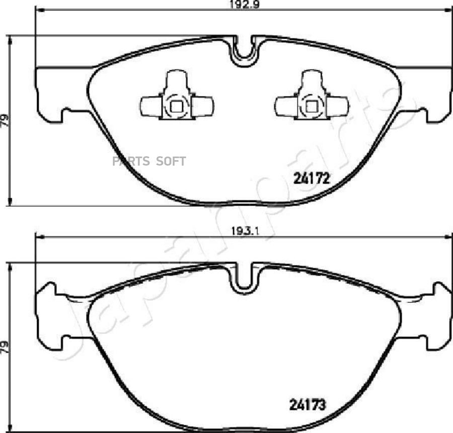 

Колодки тормозные BMW X5 E70 07-/X6 E71 -08.08 передние JAPANPARTS