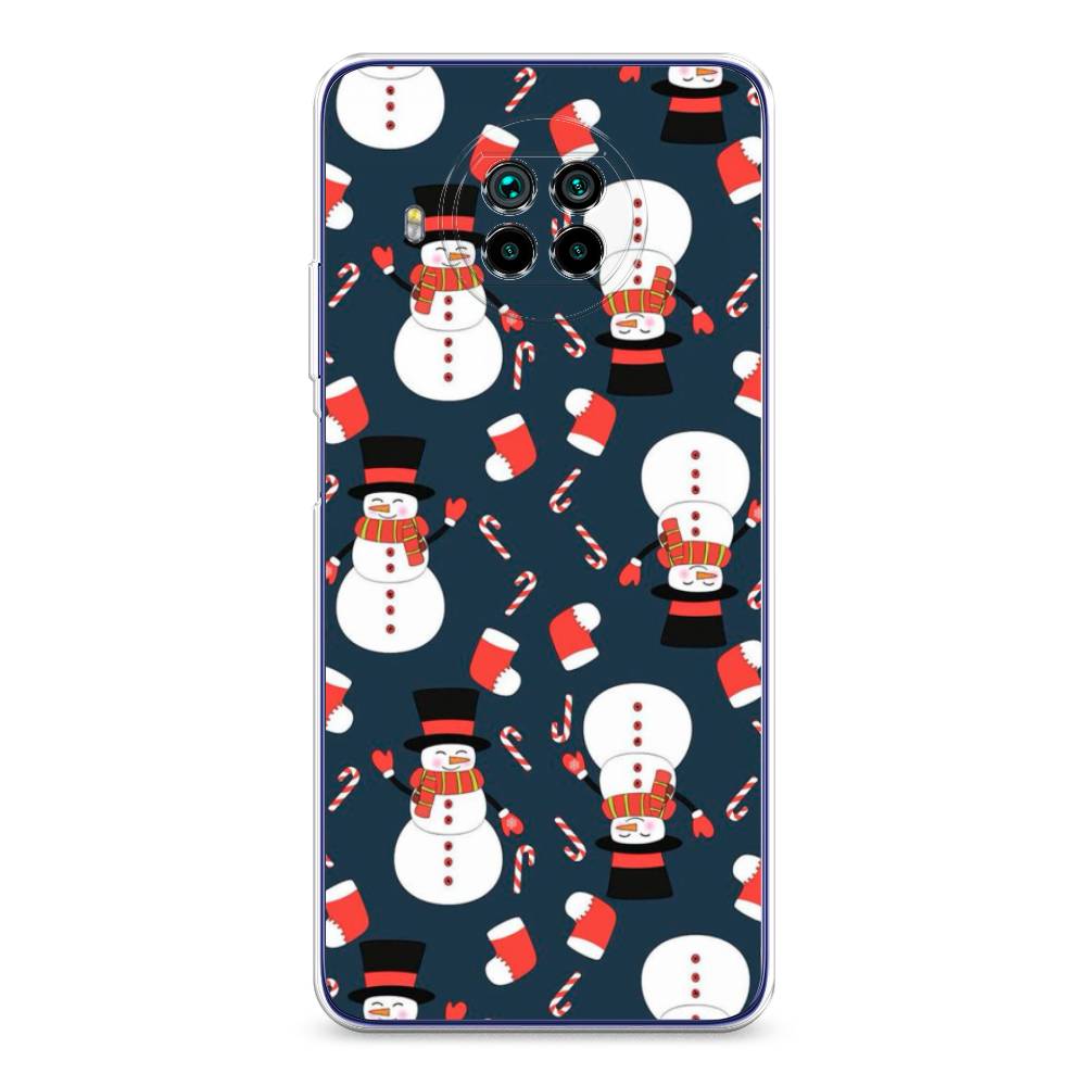 

Чехол на Xiaomi Mi 10T Lite "Синие снеговики", Синий;белый;красный, 39150-5