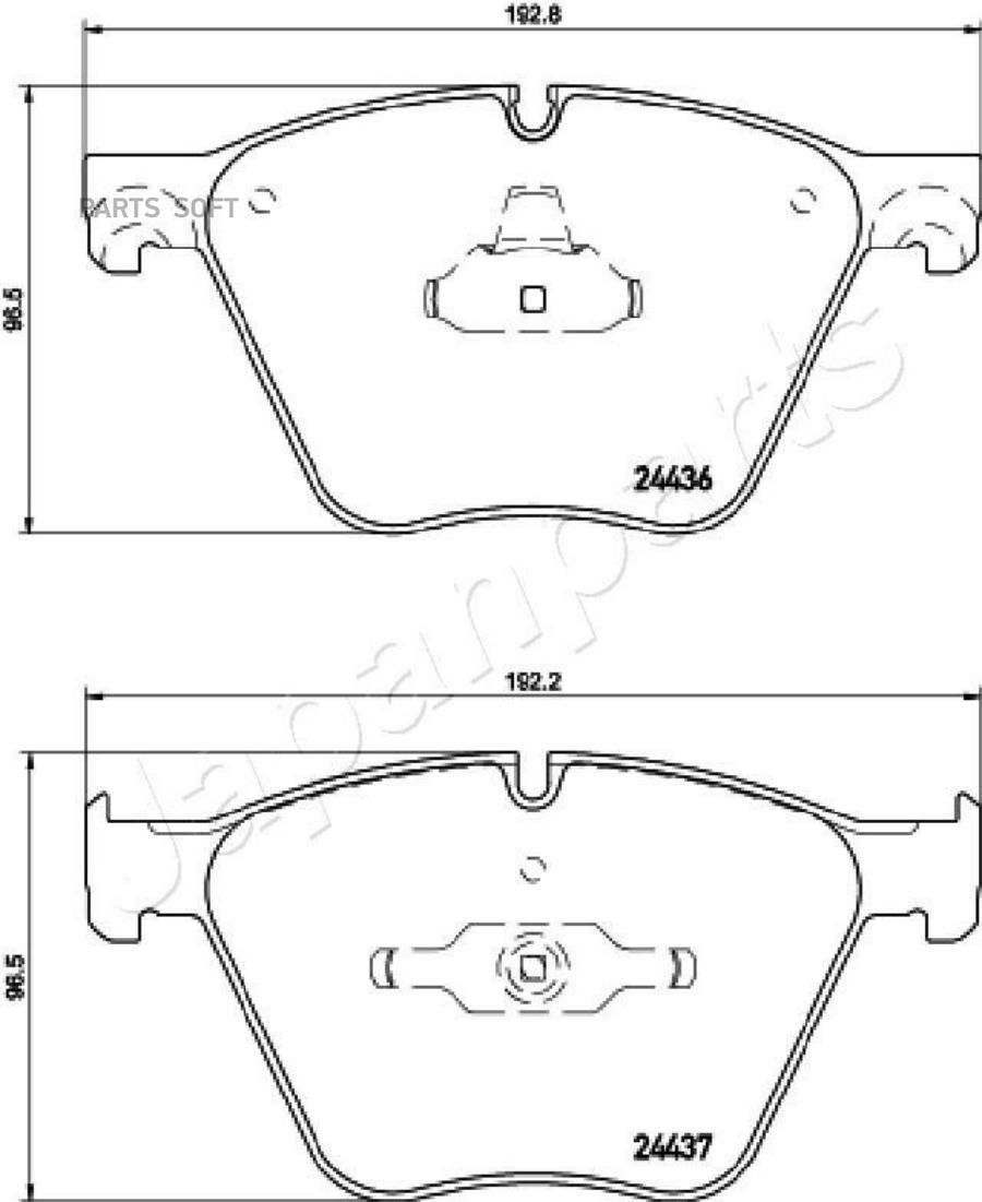 

Колодки тормозные BMW 5 F07 09-/7 F01 10- передние JAPANPARTS PA-0129AF
