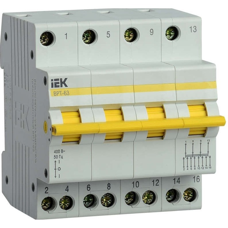 

Iek MPR10-4-032 Выключатель-разъединитель трехпозиционный ВРТ-63 4P 32А, MPR10-4-032