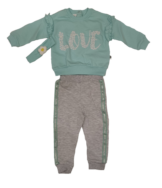 Комплект одежды детский Babykokko 78110, серый; бирюзовый, 68