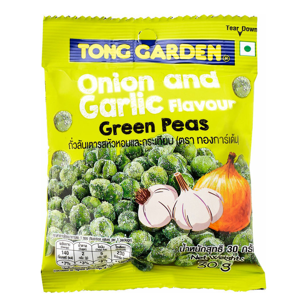 

Снеки Tong Garden Горошек зеленый со вкусом лука и чеснока 50 г