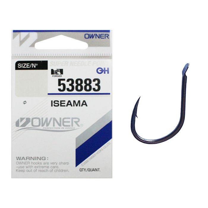 

Одинарные крючки Owner Chod Hook №6 BС, с лопаткой, загнутое острие, с бородкой, Черный