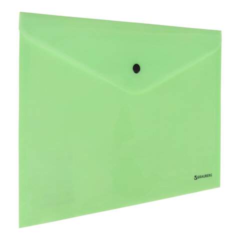 

Папка-конверт с кнопкой Brauberg 270477, 10 штук, Прозрачный