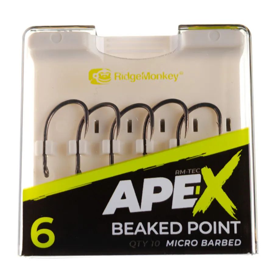 

Крючки Ridge Monkey Ape-X Beaked Point 10шт Size 6 2021
