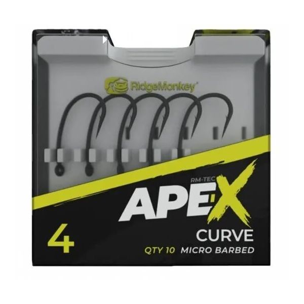 

Крючки Ridge Monkey Ape-X Curve 10шт Size 4 2021