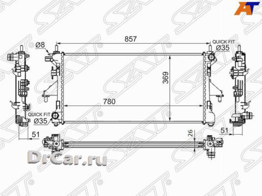 SAT Радиатор FIAT DUCATO/PEUGEOT BOXER/CITROEN JUMPER 2.2TD/3.0 06-