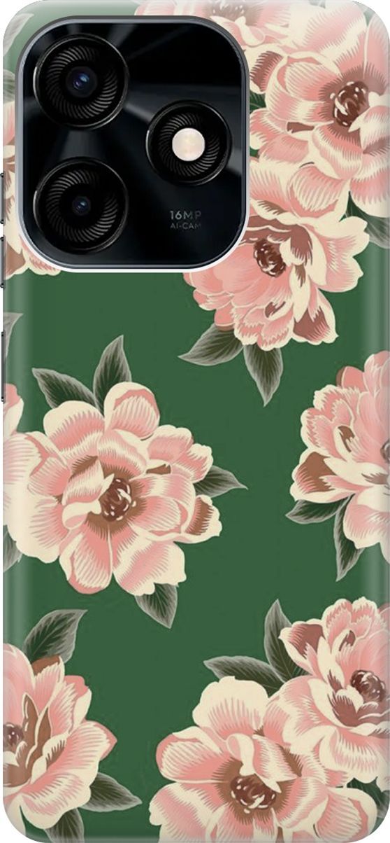 

Силиконовый чехол на Tecno Spark 10C "Винтажные цвета", Зеленый;розовый, 159582