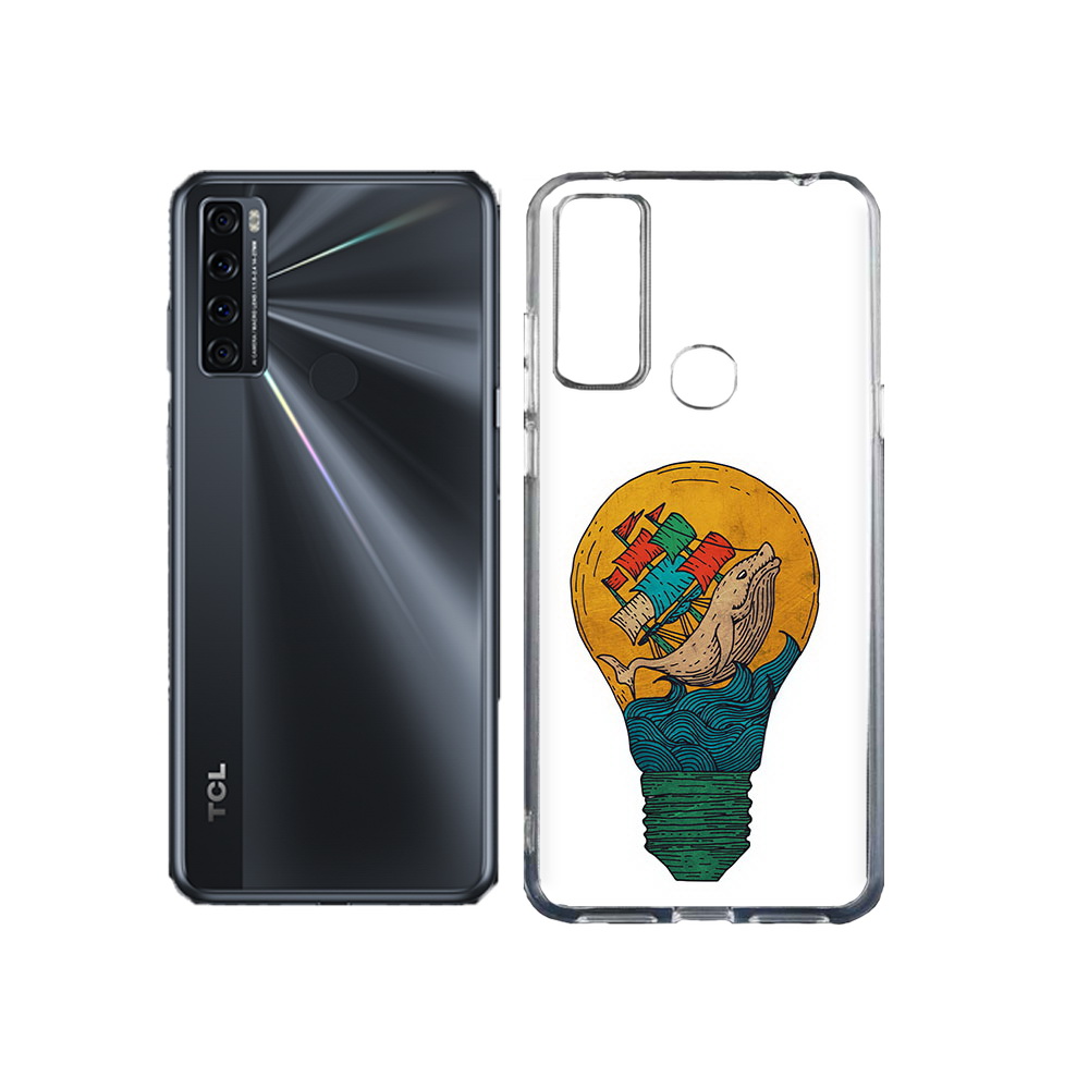 

Чехол MyPads Tocco для TCL 20L кит в лампочке с парусами, Прозрачный, Tocco