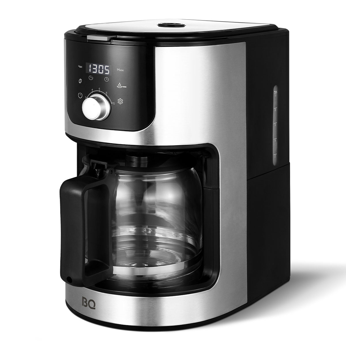 Кофеварка капельного типа BQ CM1010 серебристый, черный капельная кофеварка domfy dsm cm301 серебристый