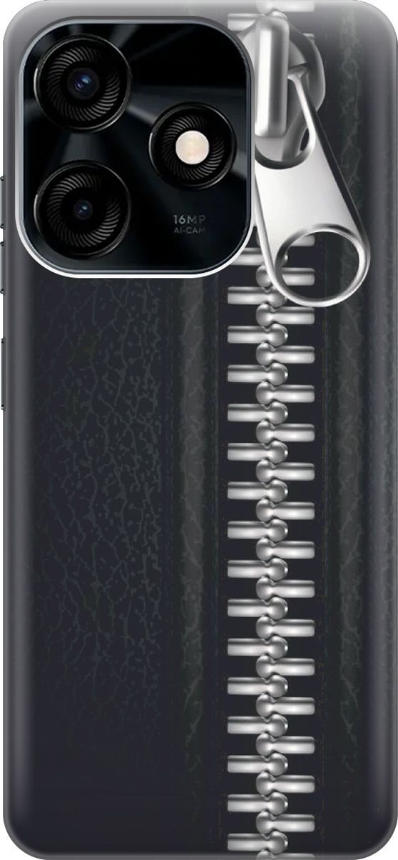 

Силиконовый чехол на Tecno Spark 10C "Молния", Серый;черный, 159580