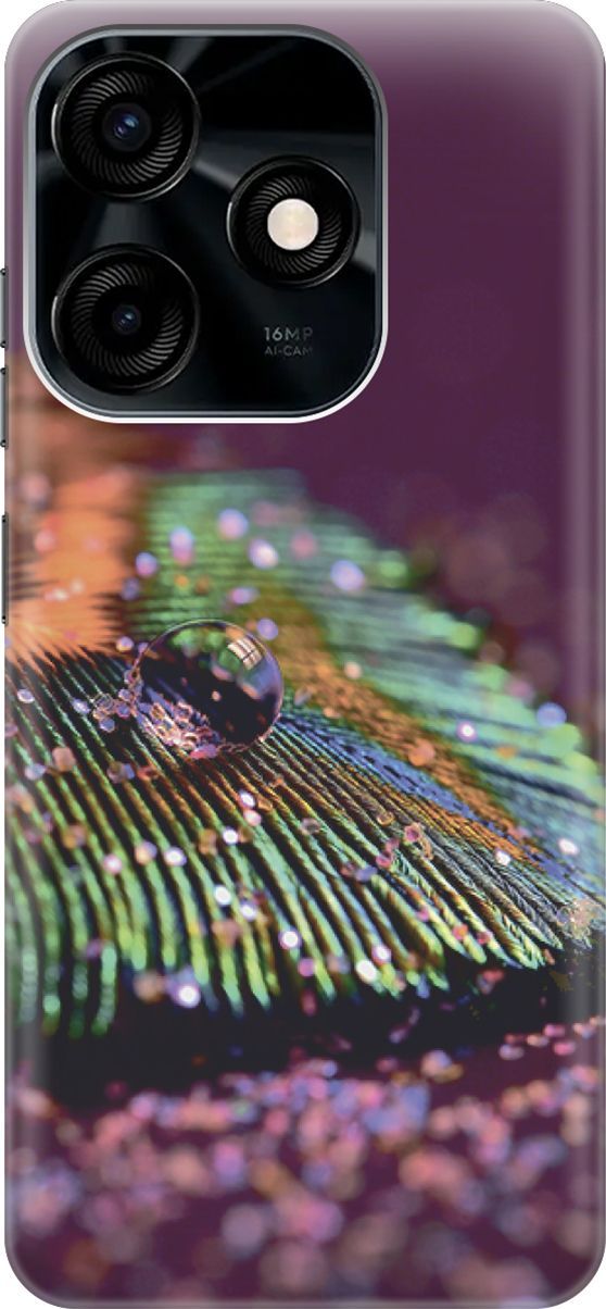 

Силиконовый чехол на Tecno Spark 10C "Капля на пере", Зеленый;фиолетовый, 159585