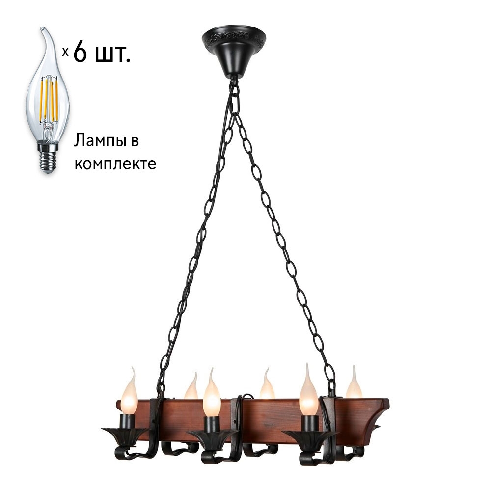 

Люстра с лампочками Velante 598-703-06+Lamps, 598-703-06+Lamps