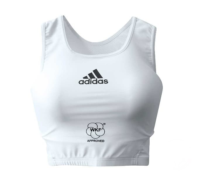 Защита груди женская Adidas WKF Lady Protector белая, M