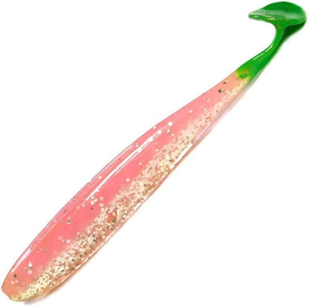 

Kosadaka Приманка силиконовая (мягкая) KOSADAKA EASY SHINER (ESnr95-BGR / 3,8" / BGR), Розовый;зеленый