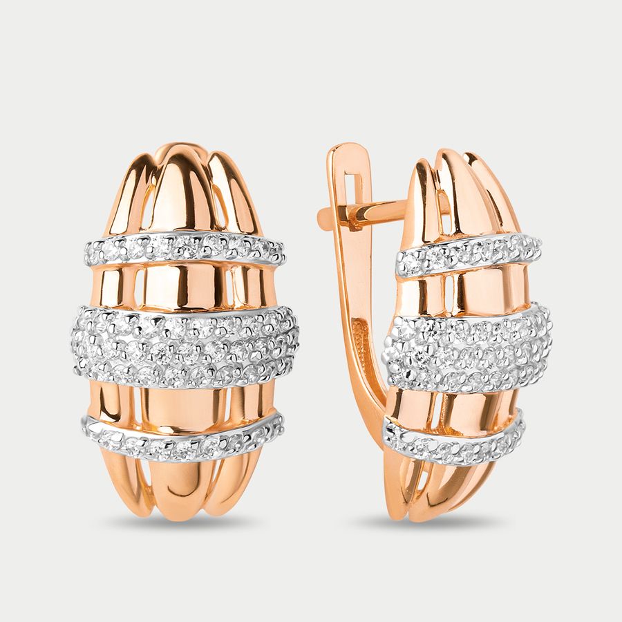 

Серьги из золота с фианитом GOLD CENTER 022602-1102, 022602-1102