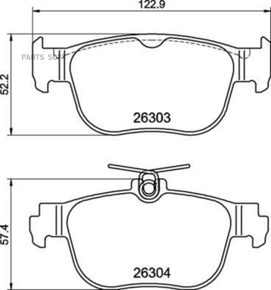 

Тормозные колодки brembo задние P85189