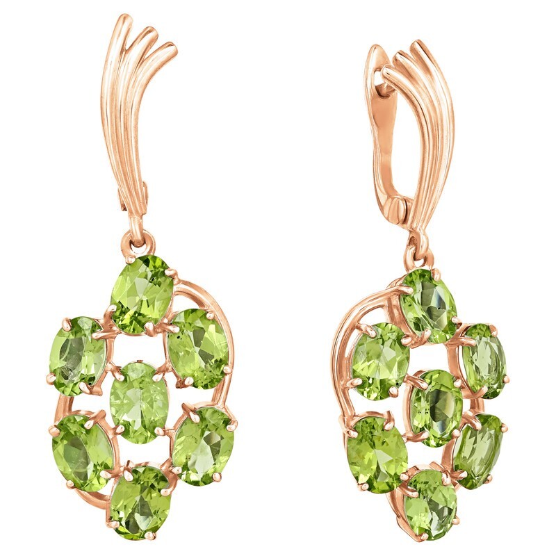 

Серьги из серебра с хризолитом LAZURIT-ONLINE 7823RG, 7823RG