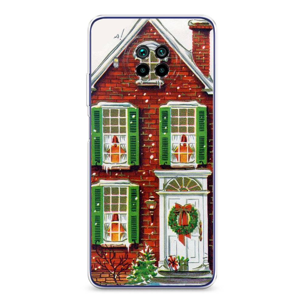 

Чехол на Xiaomi Mi 10T Lite "Рождественский дом", Зеленый;красный;белый, 39150-5