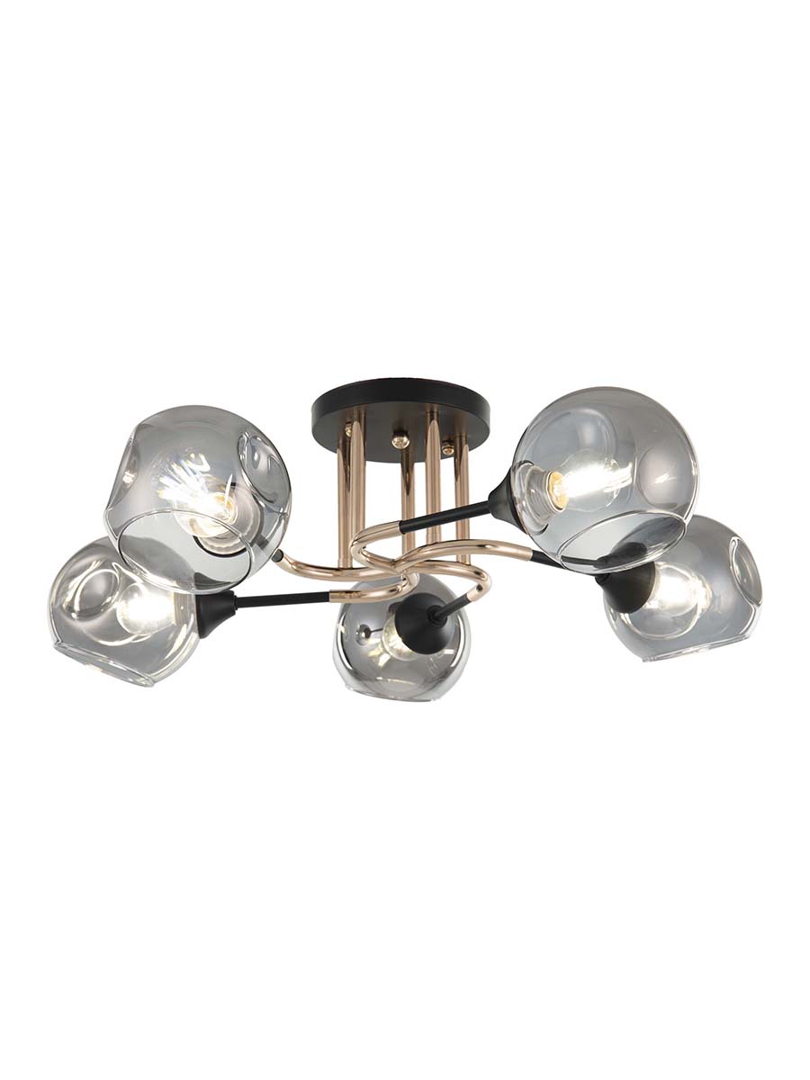 

Потолочная люстра Arte Perfetto Luce 3332.0259.5.FG.BK 5хE27х40W