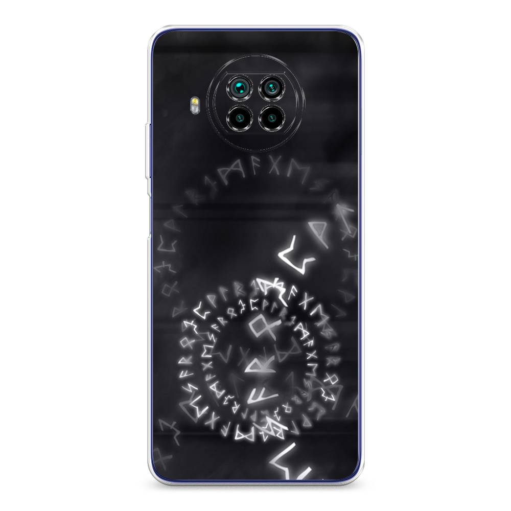 

Чехол на Xiaomi Mi 10T Lite "Руны", Серый;черный, 39150-3
