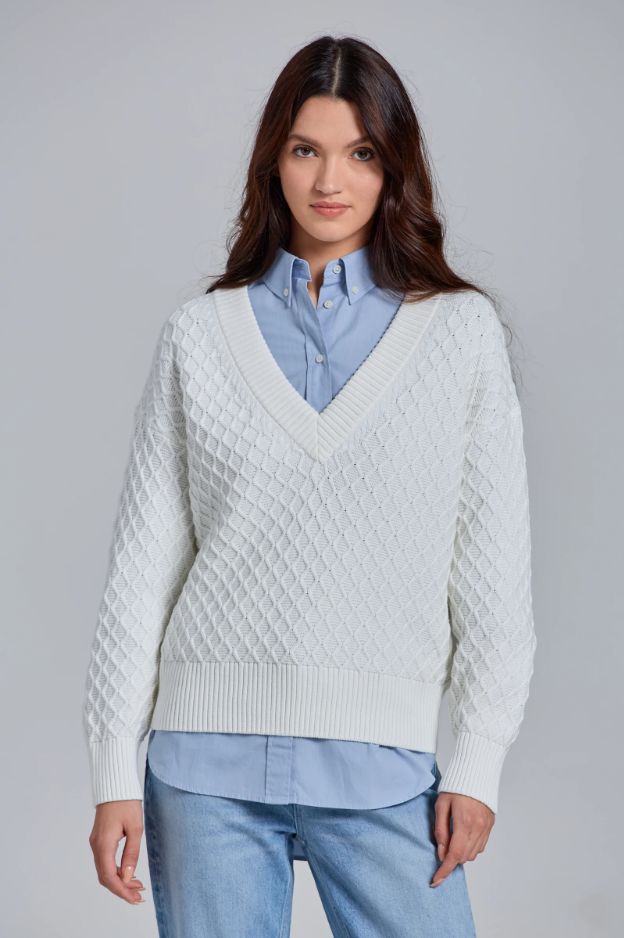 

Пуловер женский GANT 4804129 белый XXL, 4804129