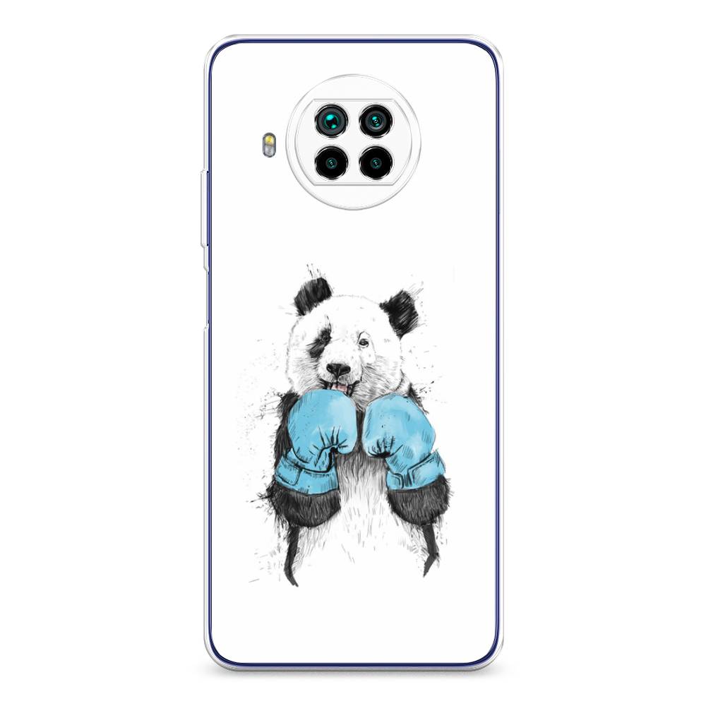 

Чехол на Xiaomi Mi 10T Lite "Панда боксер", Голубой;белый;серый, 39150-1