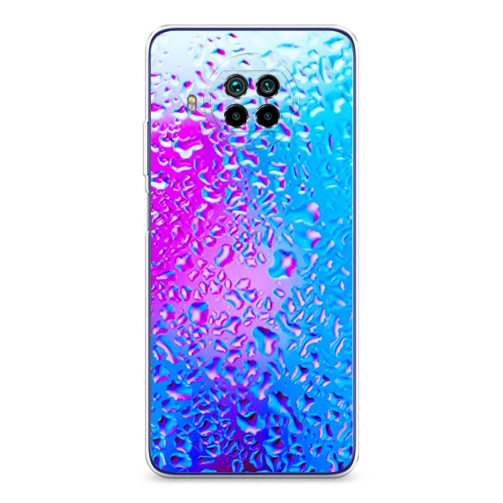 

Чехол на Xiaomi Mi 10T Lite "Капли на стекле", Голубой;розовый, 39150-3