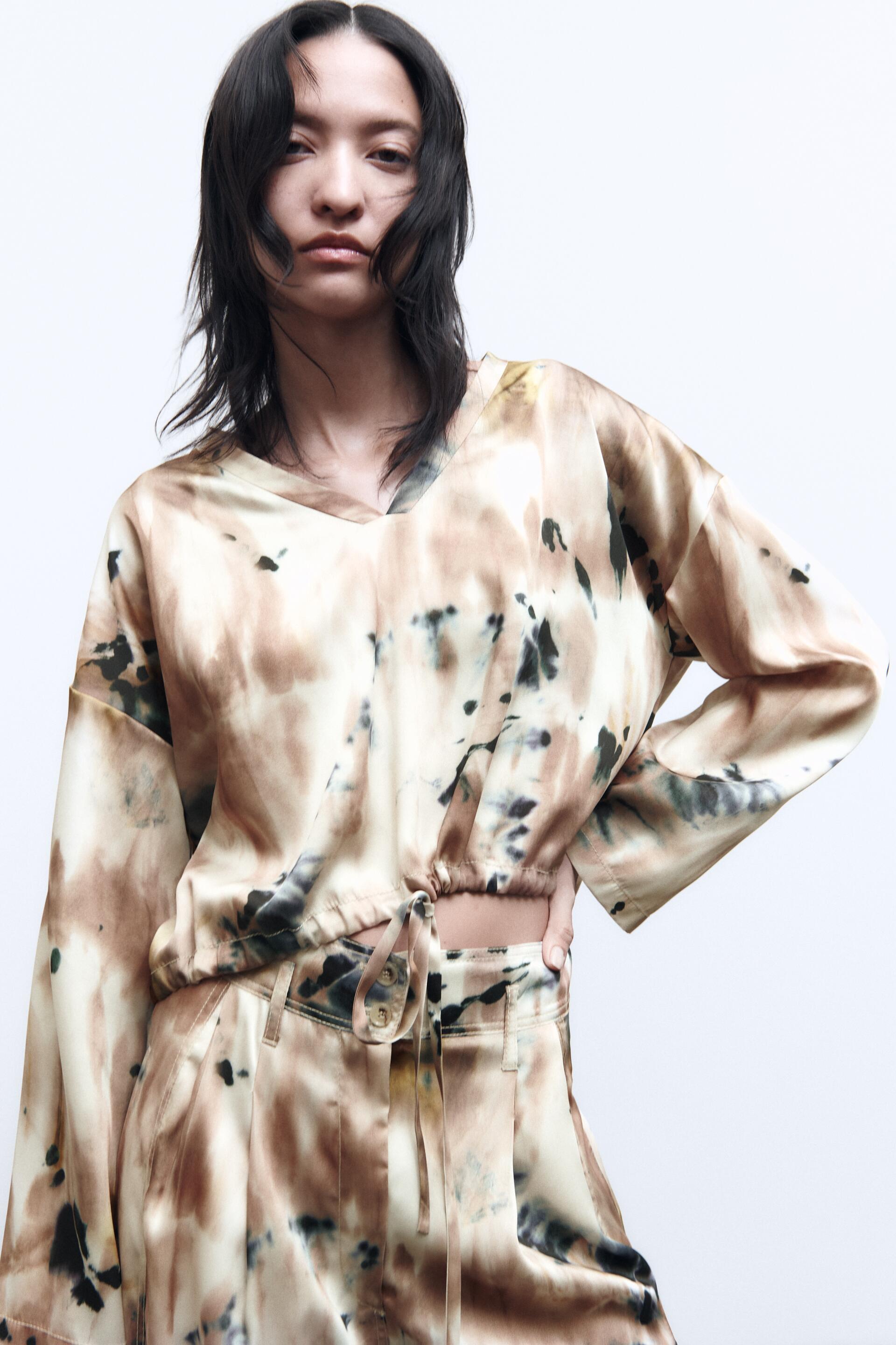 

Блуза женская ZARA 02769086 разноцветная L (доставка из-за рубежа), 02769086