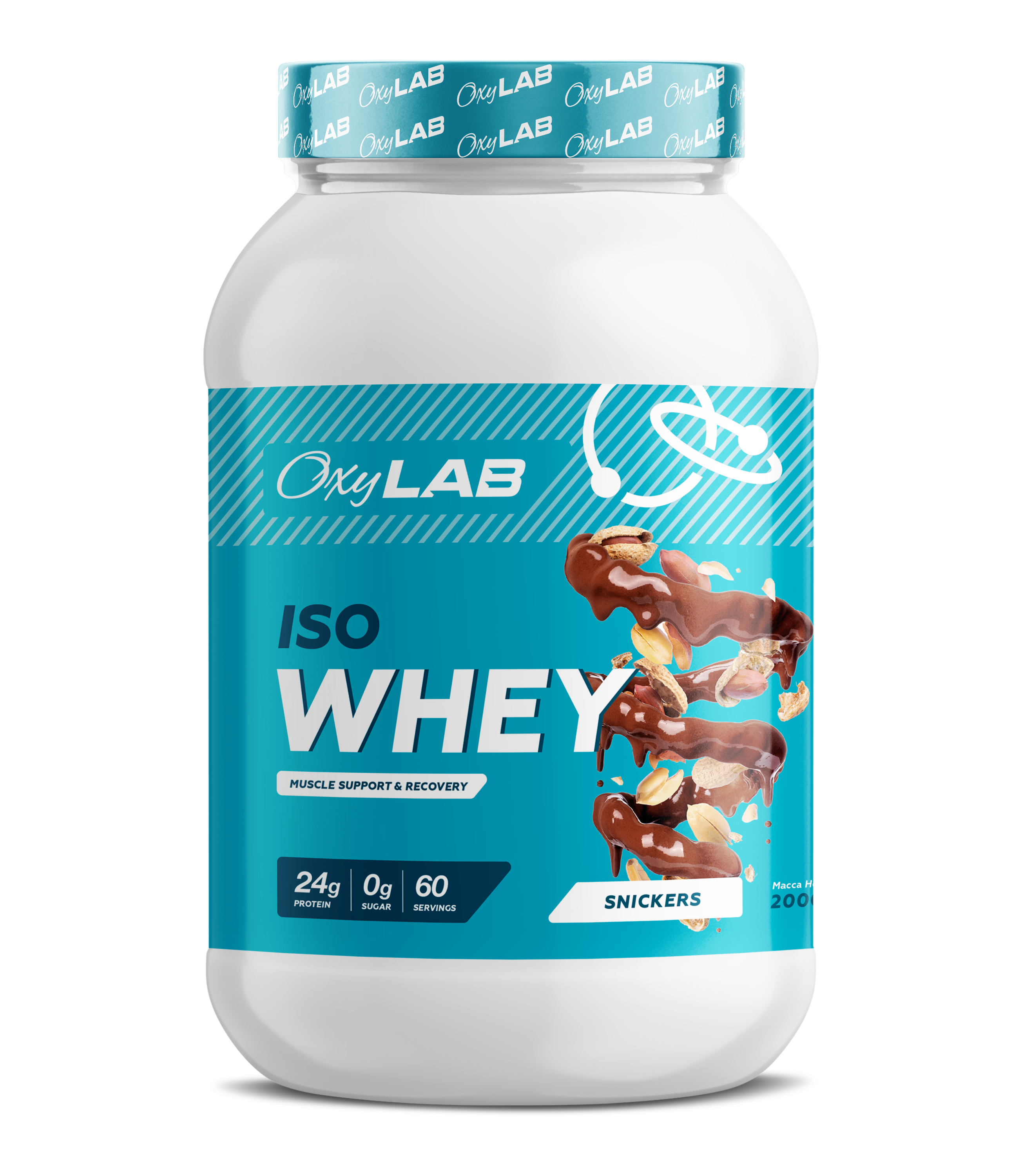 Сывороточный изолят OxyLab Iso Whey 2000 гр, со вкусом сникерса