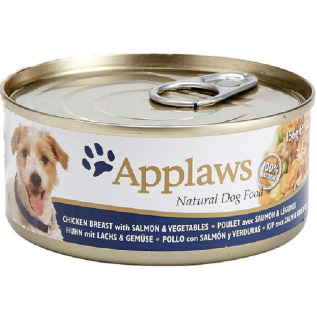 фото Консервы для собак applaws natural dog food, курица, лосось, овощи, 156г