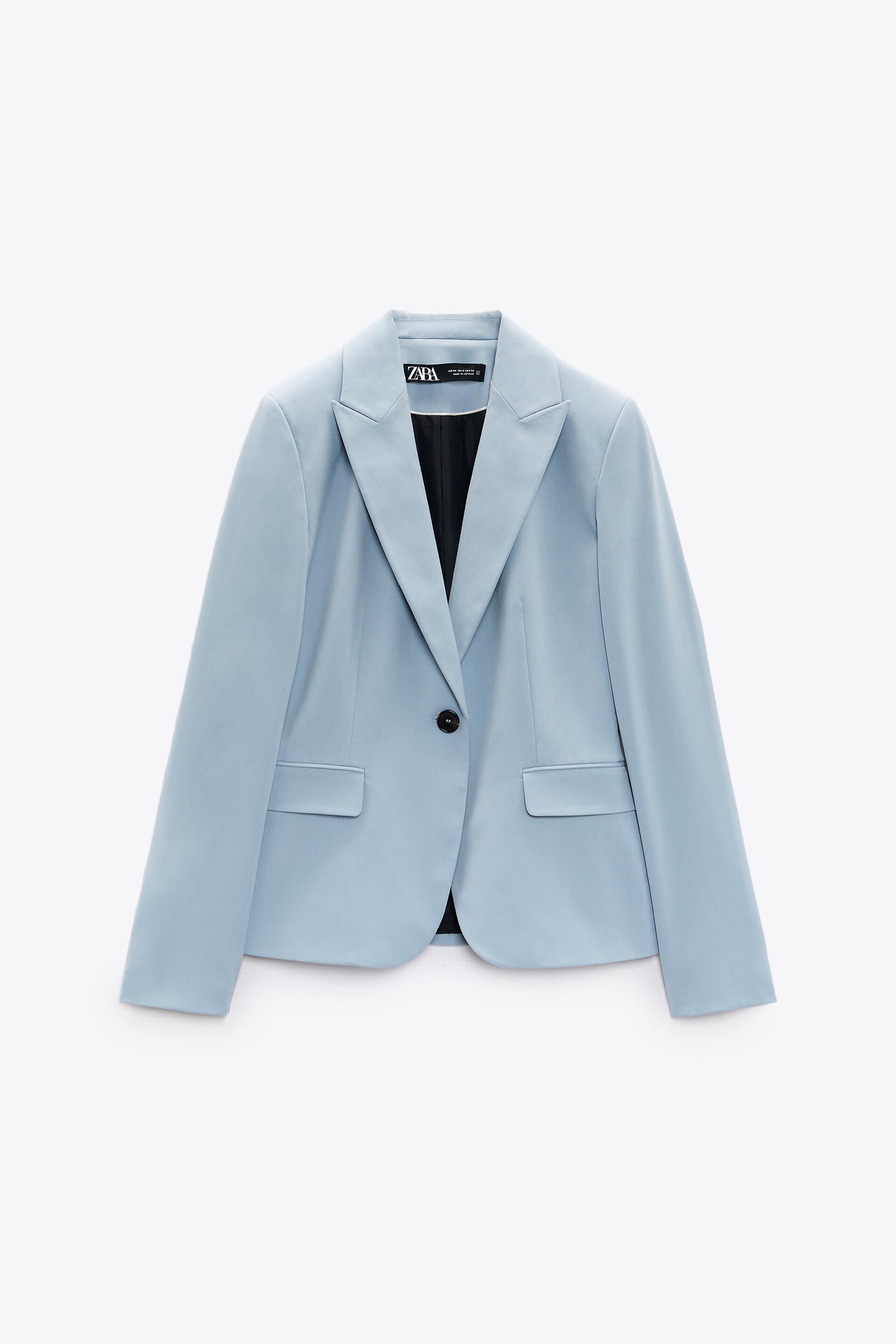 

Блейзер женский ZARA 02753991 голубой 44 EU (доставка из-за рубежа), 02753991