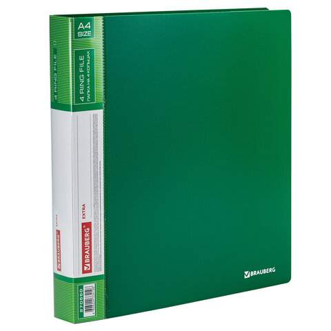 

Папка на 4 кольцах Brauberg 270550, 3 штуки, Зеленый