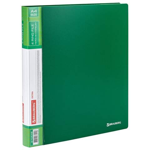 

Папка на 4 кольцах Brauberg 270546, 5 штук, Зеленый