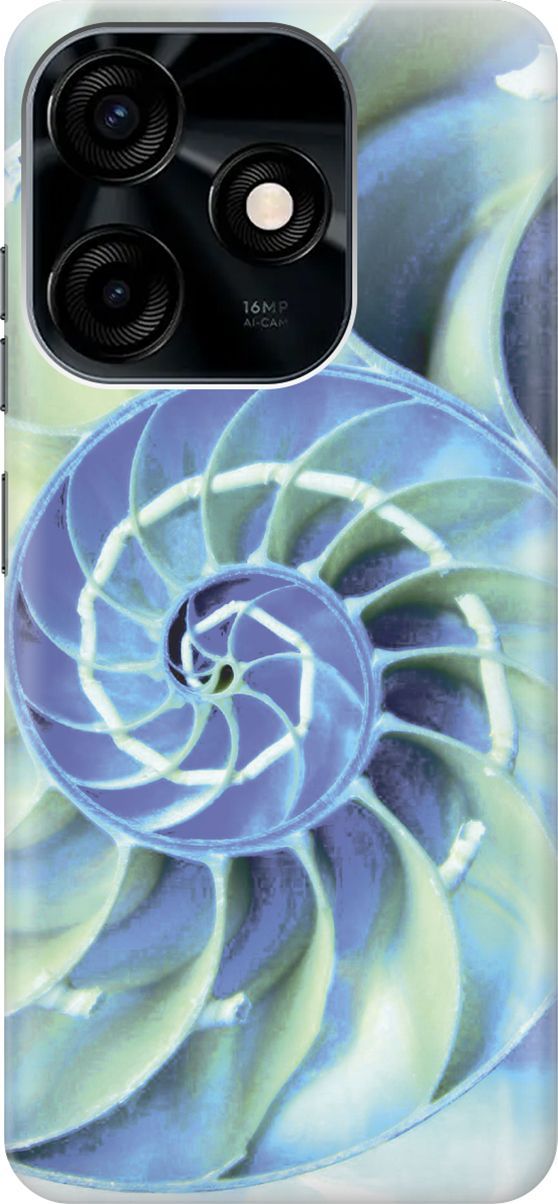 

Силиконовый чехол на Tecno Spark 10C "Синяя спираль", Голубой;синий, 159585