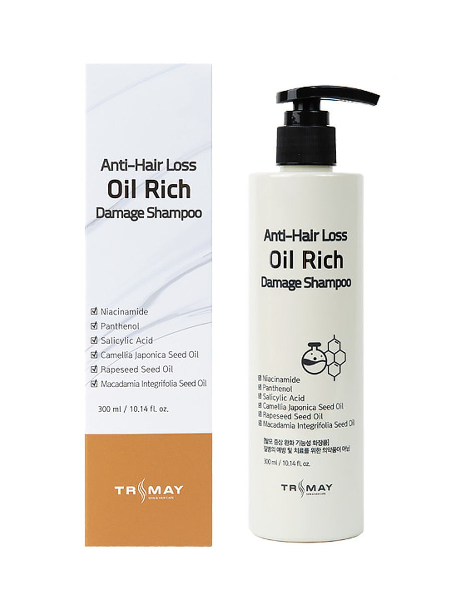 фото Шампунь для поврежденных волос trimay anti-hair loss oil rich damage shampoo 300 мл