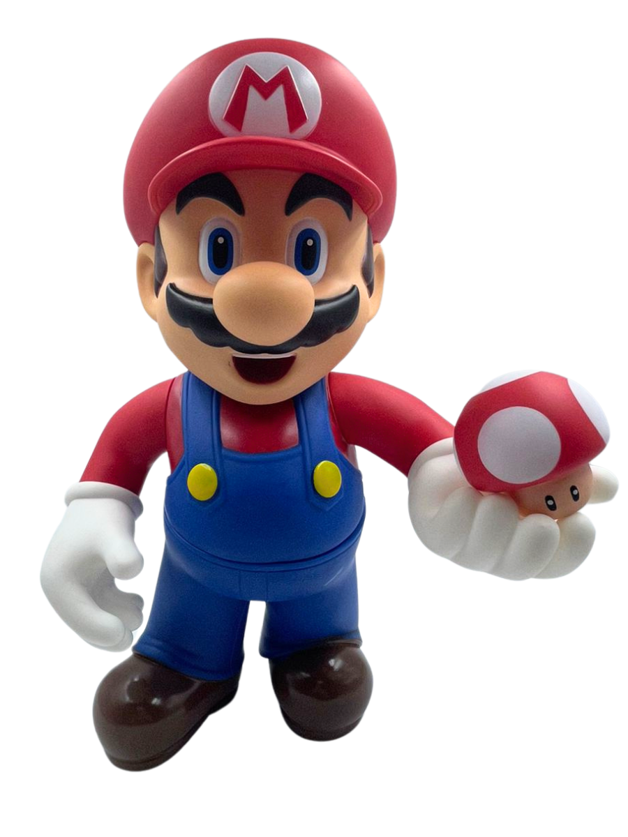 Большая фигурка Nano Shot Супер Марио подвижная с грибом, 35 см фигурка мончичи капикс 7 5 см с аксессуаром