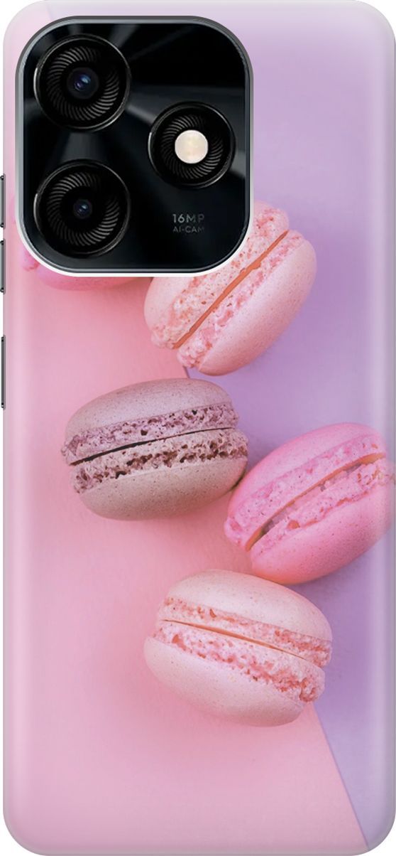 

Силиконовый чехол на Tecno Spark 10C "Розовые макаруны", Розовый;фиолетовый, 159579