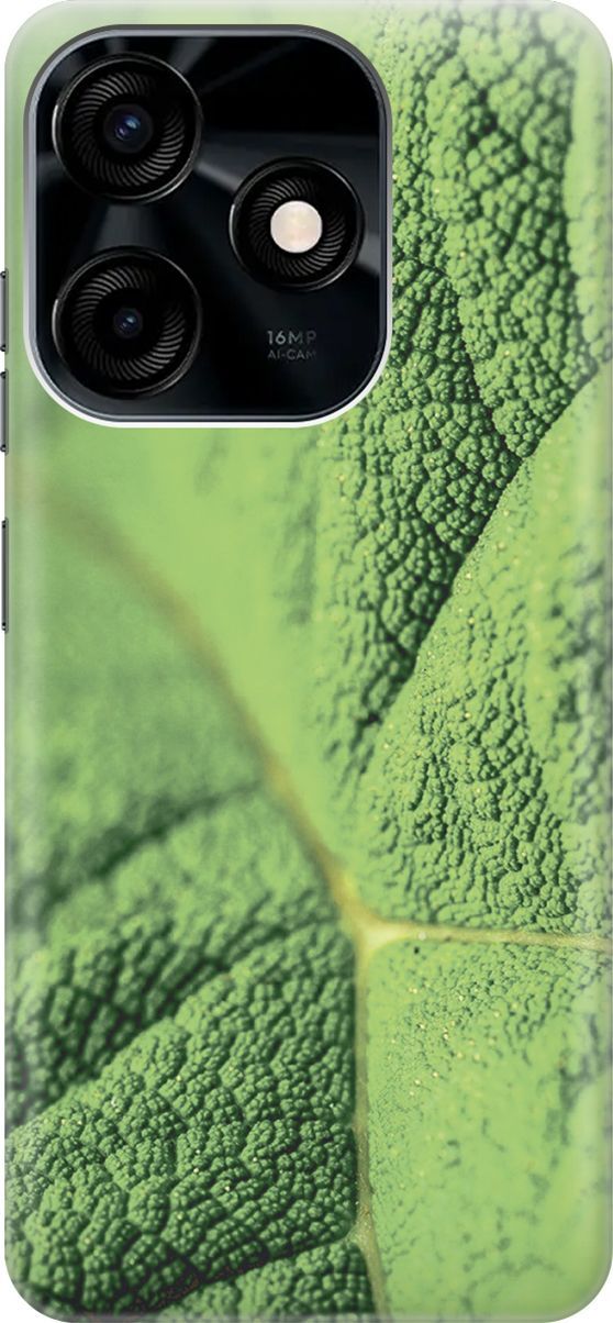 

Силиконовый чехол на Tecno Spark 10C "Лист в макро", Зеленый, 159585