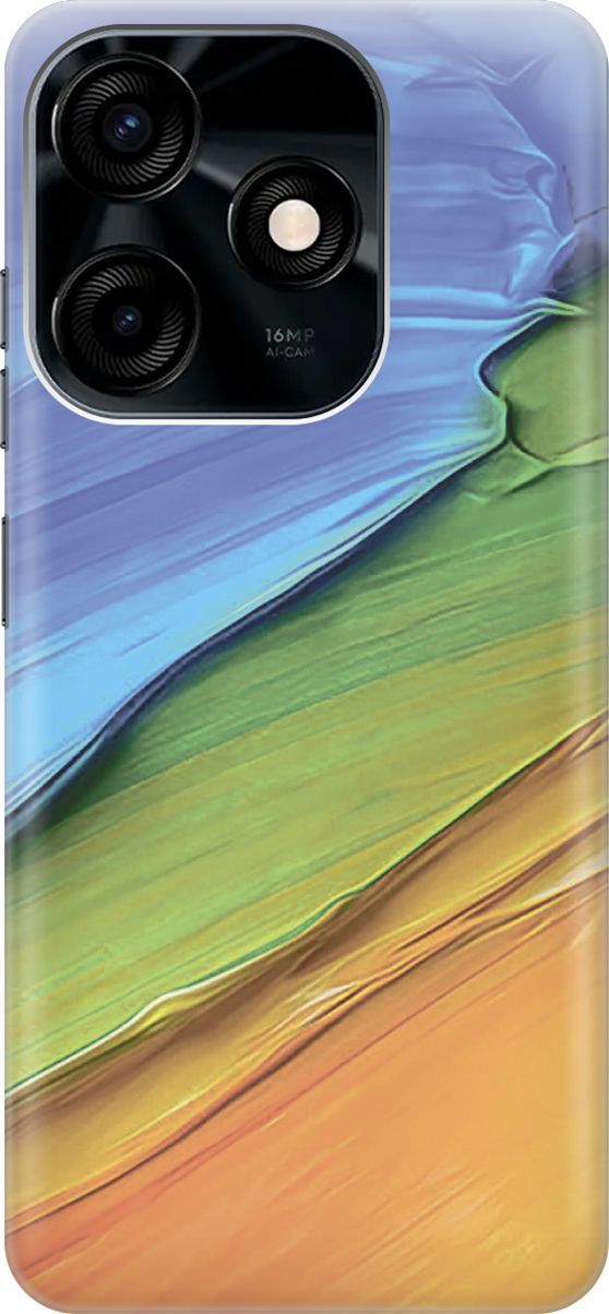 

Силиконовый чехол на Tecno Spark 10C "Желто-синие ткани", Голубой;оранжевый, 159585