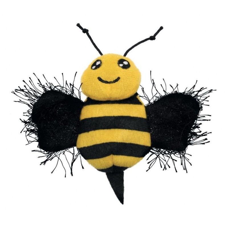 Мягкая игрушка для кошек с кошачьей мятой KONG Better Buzz Пчела, черный, желтый, 12 см