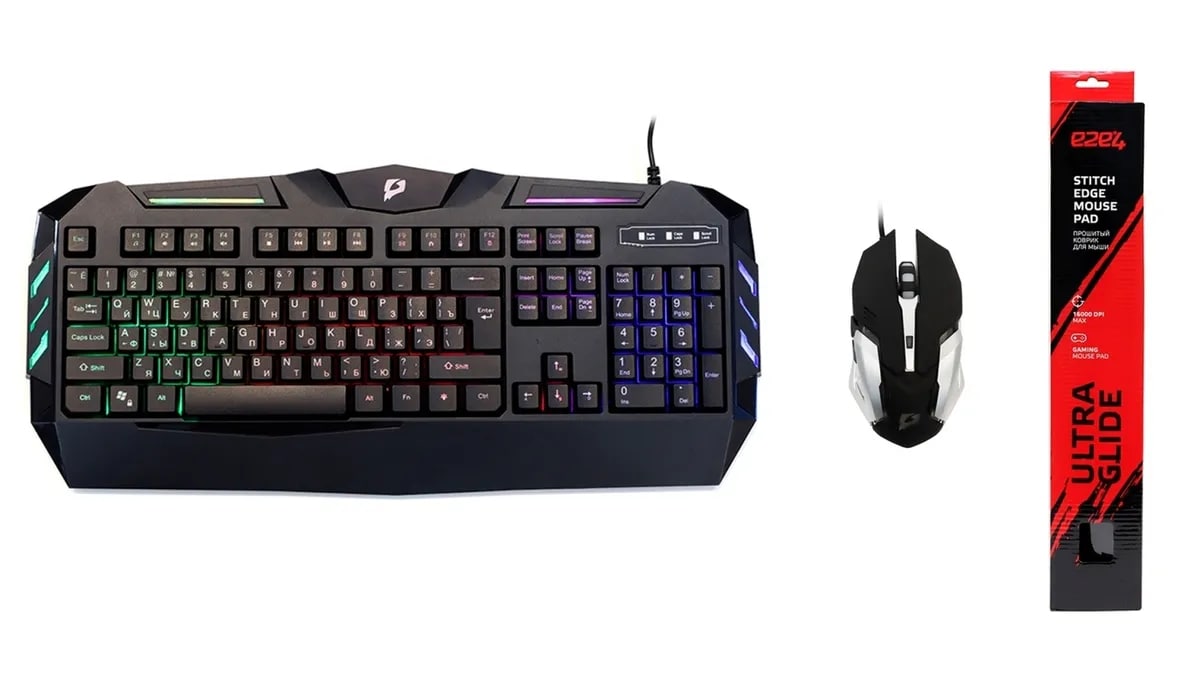 

Комплект клавиатура + мышь e2e4 Gaming Kit 2020 Black (Kit-KB-MS-PADXL)