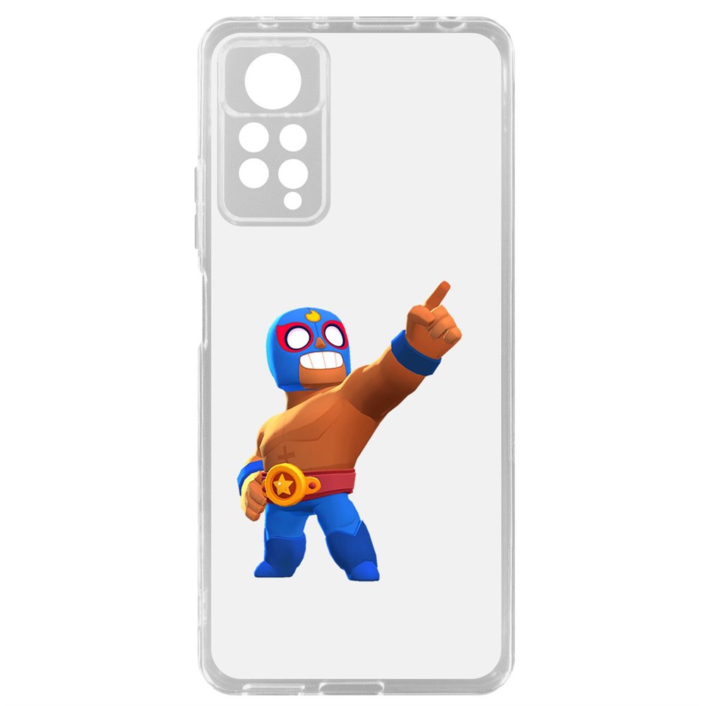 

Чехол-накладка Brawl Stars-Эль Примо для Xiaomi Redmi Note 11 Pro, Прозрачный
