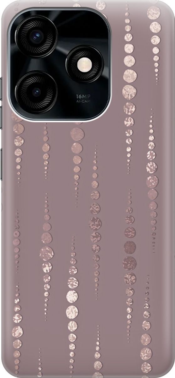 

Силиконовый чехол на Tecno Spark 10C "Монеты в розовых песках", Белый;розовый, 159578